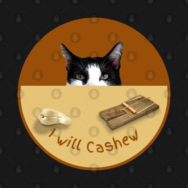 I Will Cashew (Tuxedo Kitty) by leBoosh-Designs