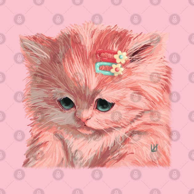 Sad Kitten by Acute Peach Art