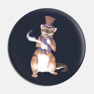 Kingsley, Gentlemen Ferret - Gentlemen Animals Series Pin