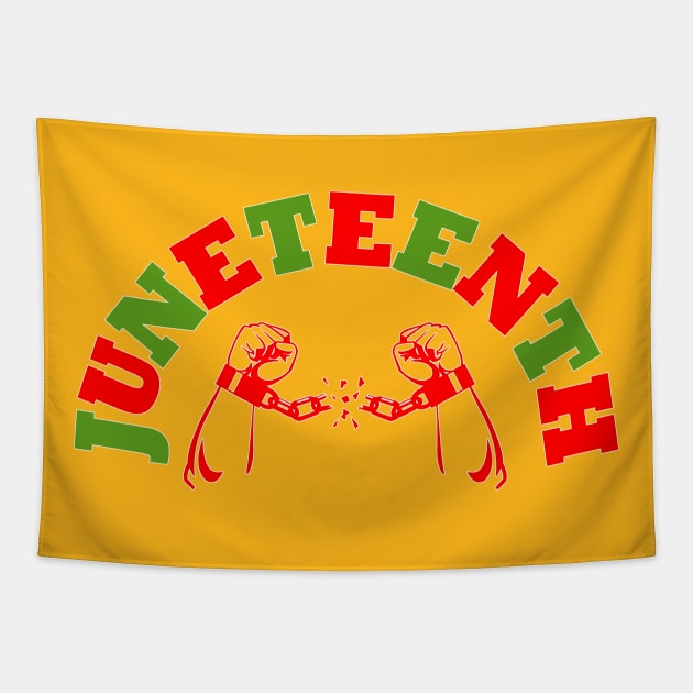 Juneteenth Independence Day Black Pride Design Tapestry by DankFutura