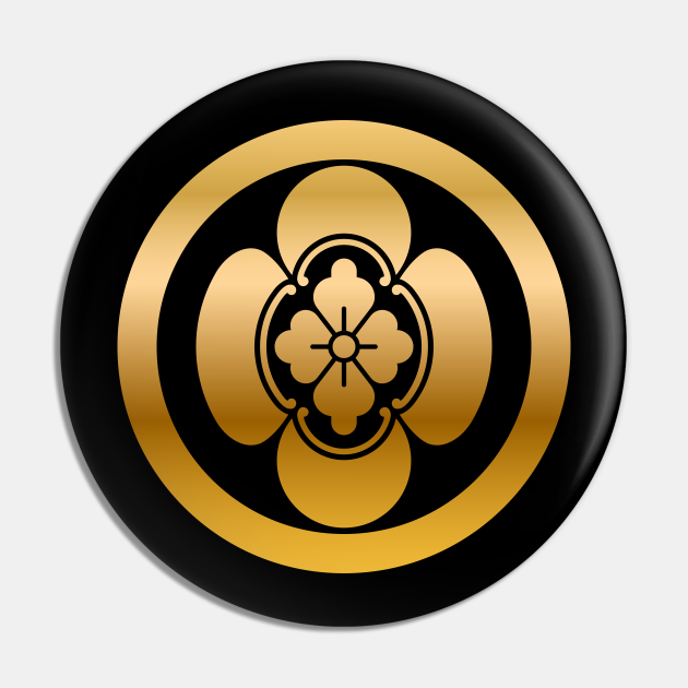 Japanese Family Crest KAMON Takigawa Kazumasu Crest Pin TeePublic