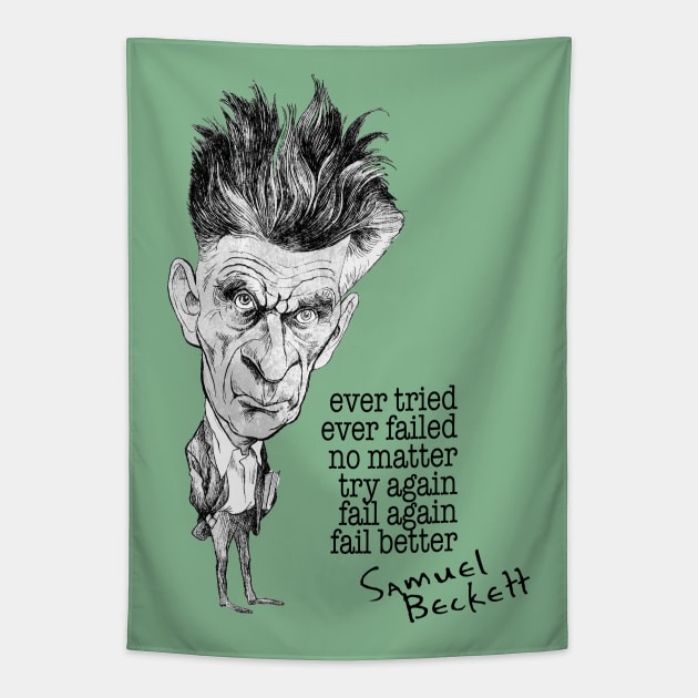 Samuel Beckett - Fail Better Tapestry by The Blue Box