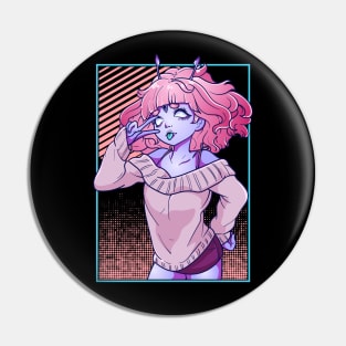 Pastel Goth Alien Hybrid Girl Pin