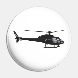 Black Light Helicopter Pin
