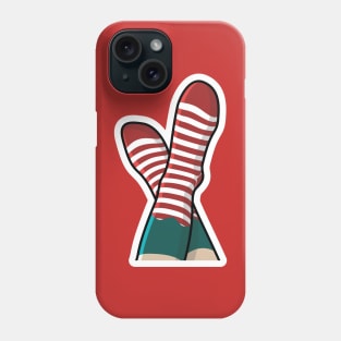 Long Men Socks Sticker Pair vector illustration. Fashion object design concept. Socks for foot cover sticker design logo with shadow. Phone Case