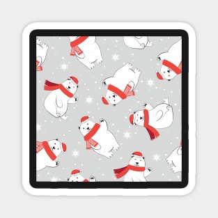 Polar Bear, Winter, Christmas, Holidays Magnet