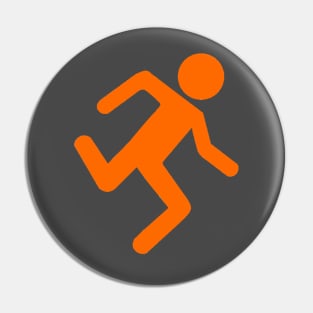 Portal guy orange Pin