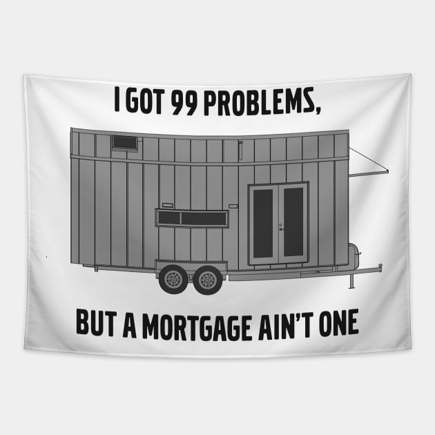 Tiny House on Wheels Tapestry by TheArchitectsGarage