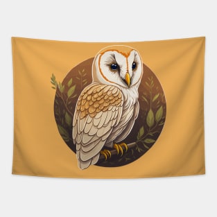 Barn Owl Portrait Tapestry