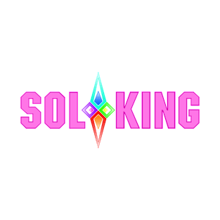 SOL KING LOGO - PINK TEXT T-Shirt