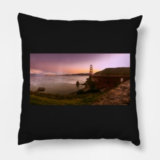 Sunset Golden Gate Bridge San Francisco Pillow