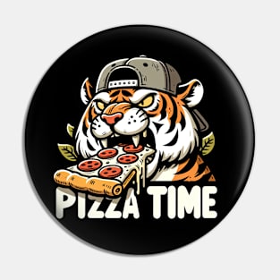 tiger eating slice a pizza Pin