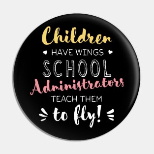 School Administrator Gifts - Beautiful Wings Quote Pin