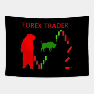 Forex Trader Bear Bull Tapestry