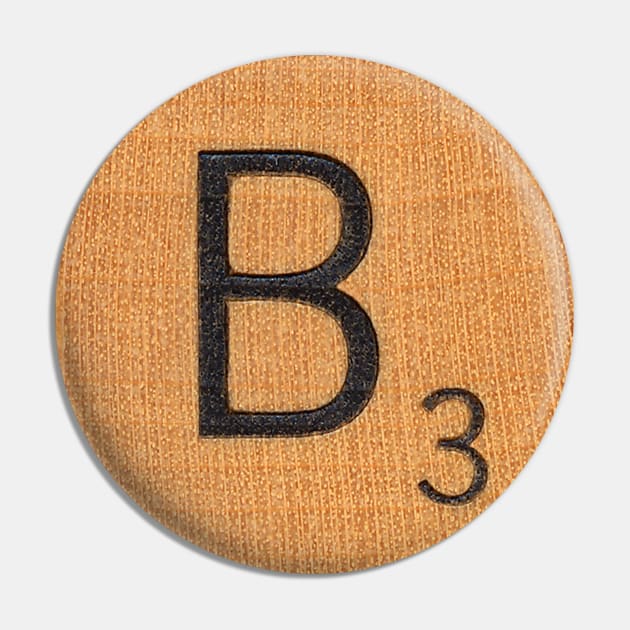 Scrabble Tile 'B' Pin by RandomGoodness