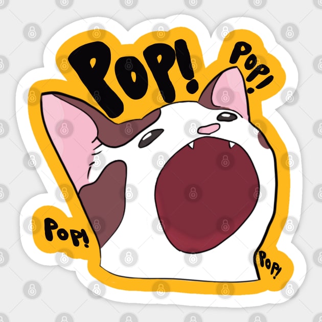 Pop Cat Sticker Sheet Cute Cat Meme Funny Stationery Eco 