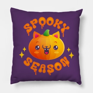 Cute pumpkin cat for Halloween Pillow