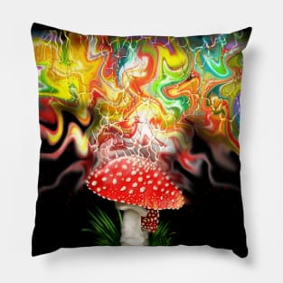 Mystic Toadstool, magic mushroom Pillow