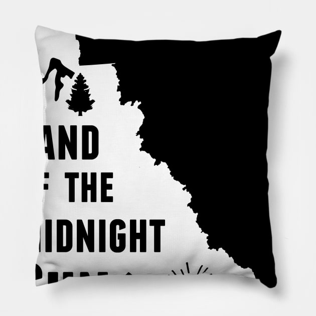 Midnight Sun Pillow by DistrictNorth
