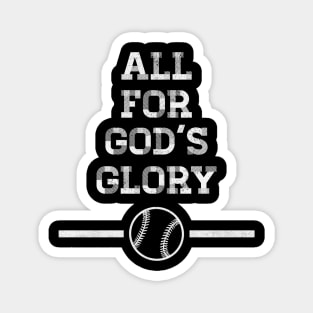 Christian Baseball Player - God's Glory Magnet