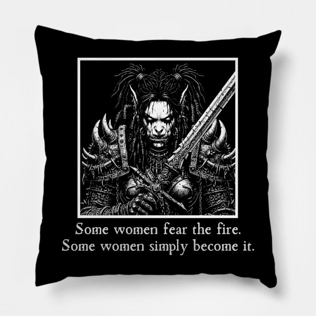 Warrior Pillow by OddlyNoir