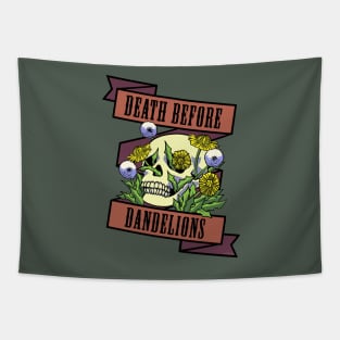 Death Before Dandelions Tapestry