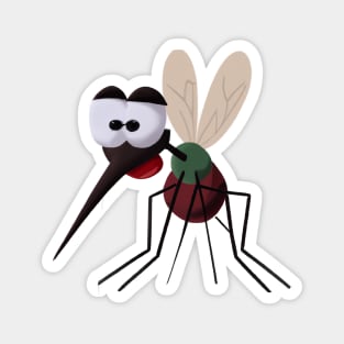 Cute Mosquito Drawing Magnet