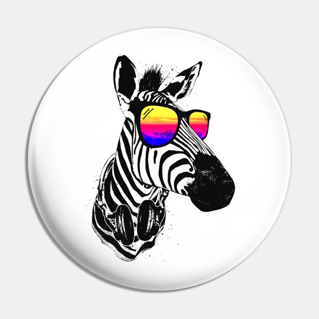 Cool Zebra Pin by clingcling