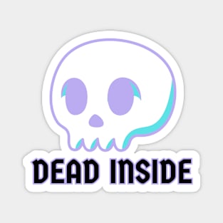 Dead Inside Pastel Skull Magnet