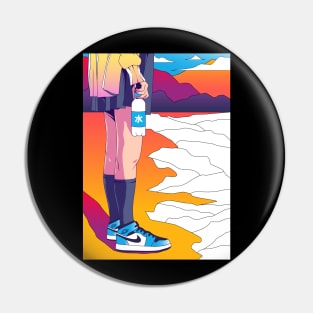 Vaporwave pop Aesthetic Pin