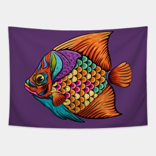 Surgeon Fish Colorful Tapestry