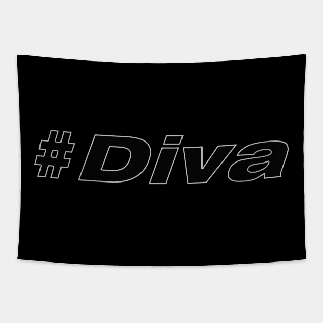 Hashtag Diva Tapestry by artbydesign