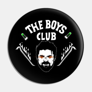 Boys Club Superhero 80's Logo Parody Pin