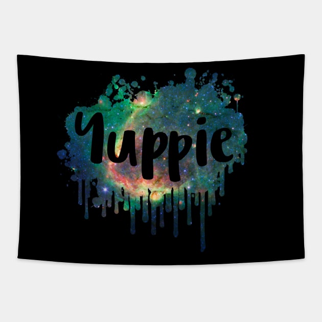 Yuppie Funny 80's Design Tapestry by solsateez