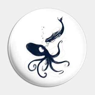 Octopus and Mermaid Pin