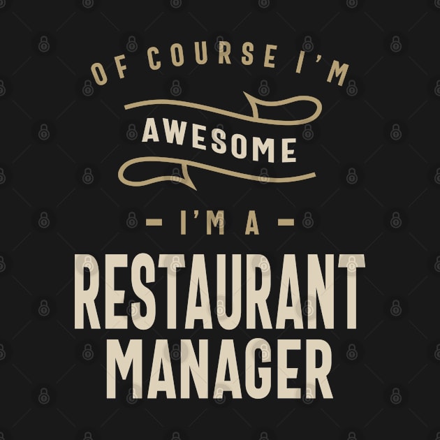 Restaurant Manager Job Occupation Birthday Worker by cidolopez