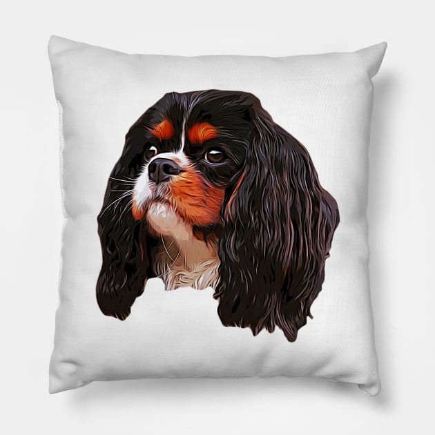 Cavalier King Charles Spaniel Pillow by Elarex