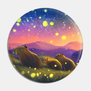 Capybara fireflies Pin