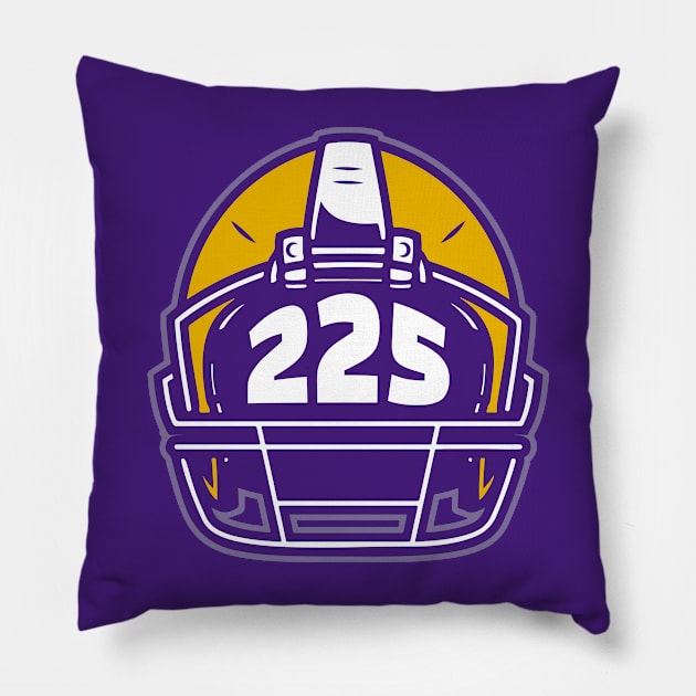 Retro Football Helmet 225 Area Code Baton Rouge Louisiana Football Pillow by SLAG_Creative