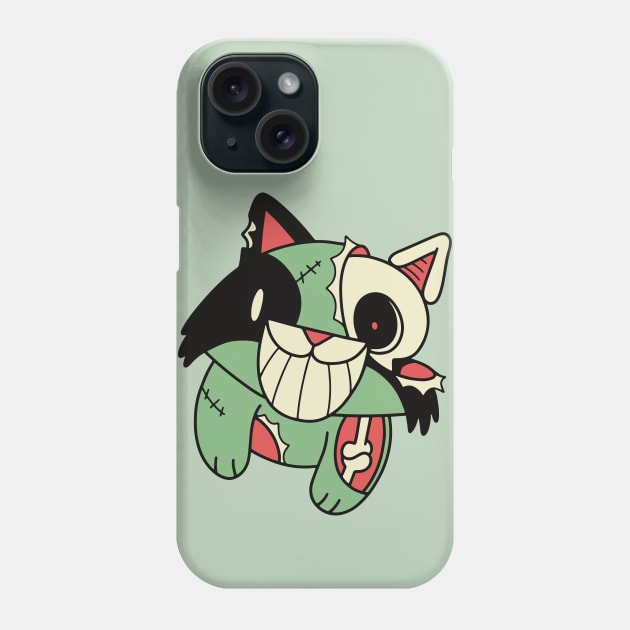 Cute Zombie Cat // Funny Halloween Animals Phone Case by SLAG_Creative