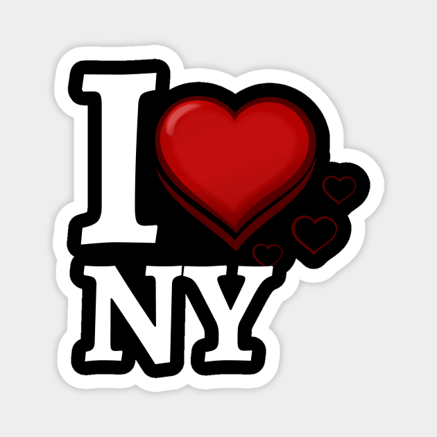 I LOVE NY Magnet by Casual Wear Co.