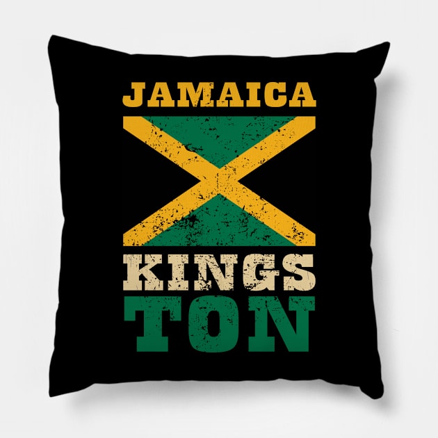 Flag of Jamaica Pillow by KewaleeTee