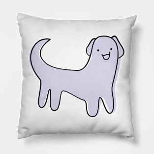 Cute Silly Simple Minimalist Pastel Periwinkle Puppy Dog Small Icon Pillow