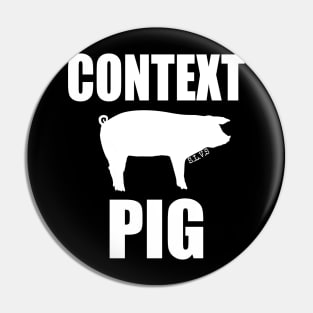 "Context Pig - Black" Pin