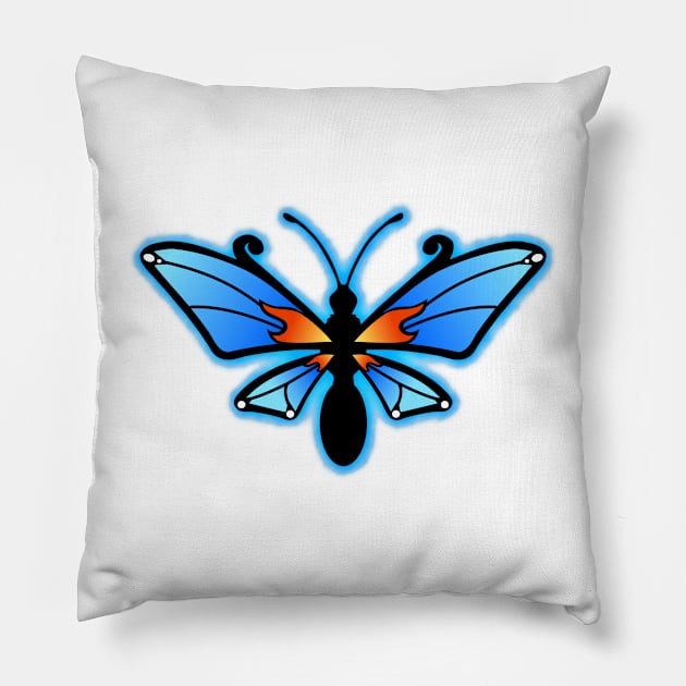 Fire Butterfly Pillow by CoreyUnlimited