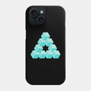 Optical illusion triangle #2 - ice cubes Phone Case