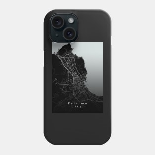 Palermo Italy City Map dark Phone Case