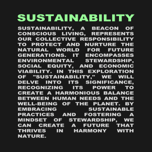 sustainability T-Shirt