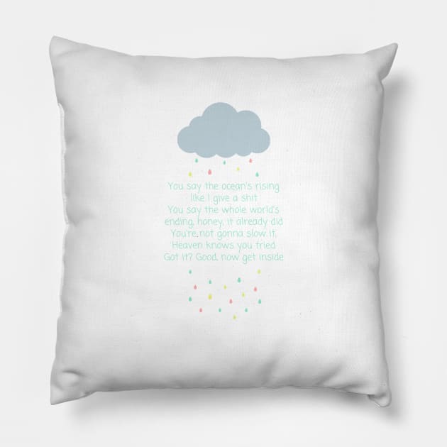 rainy cloud inside lyrics Pillow by goblinbabe