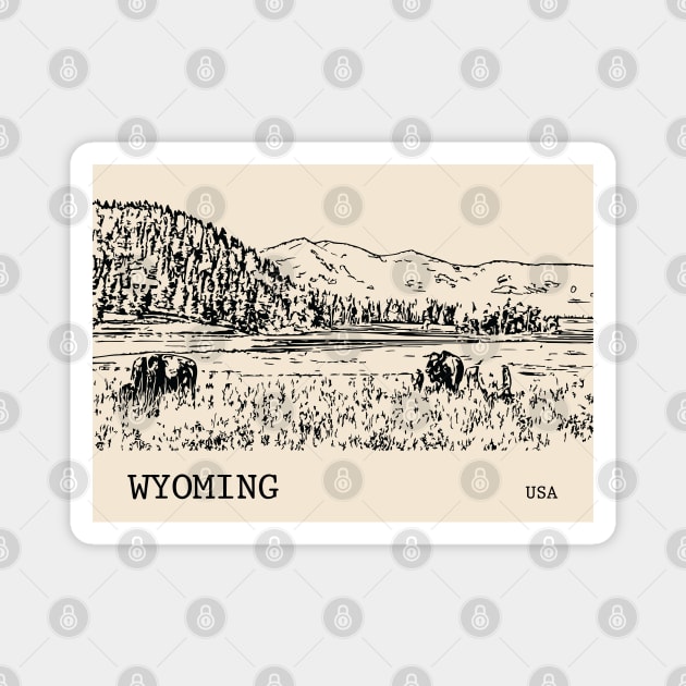 Wyoming USA Magnet by Lakeric